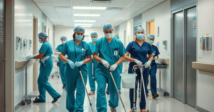 Empresa terceirizada de limpeza em hospitais garante segurança e eficiência na saúde